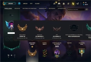 Conta ouro 3 com 105 Champs e 76 Skins (Ex Diamante) - League of Legends LOL