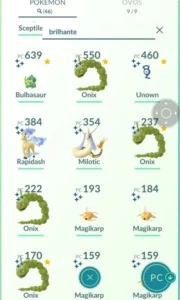 Conta lvl 33 com 46 shinys e mais de 100 Lendários - Pokémon