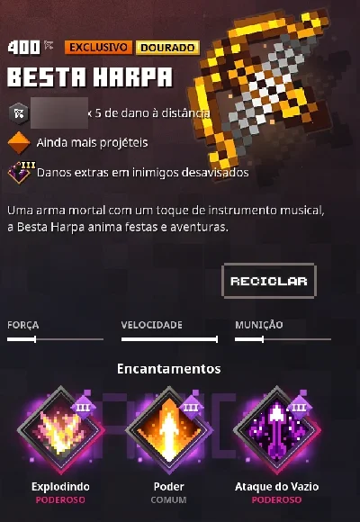 Itens Modificados – Minecraft Dungeons