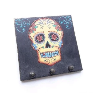 Porta Chave Caveira Mexicana #3 - Artesanato e Personalizados