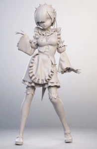 Rem - Re:zero - Arquivo Stl - Para Impressão 3D - Impressão 3D e STL