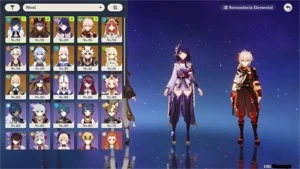 (EUROPA AR58) Kazuha C2, Raiden C1, Hu Tao, Yelan, Nilou - Genshin Impact