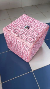 Capa para Puff em Crochê - Artesanato e Personalizados