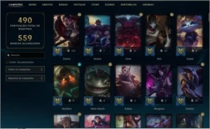 Conta league of legends nível 405, 240 skins LOL