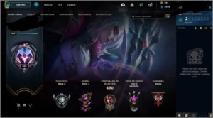 Conta league of legends nível 405, 240 skins