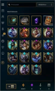 Conta League of Legends LoL 315 skins habilitadas Conta 2013