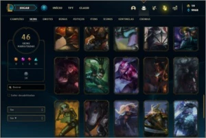 Conta unranked com 155 Champs e 46 Skins - League of Legends LOL