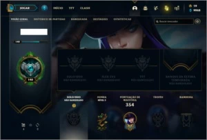 Conta unranked com 155 Champs e 46 Skins - League of Legends LOL
