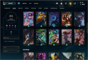Conta unranked com 155 Champs e 46 Skins - League of Legends LOL