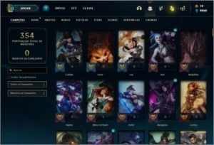 Conta unranked com 155 Champs e 46 Skins - League of Legends LOL