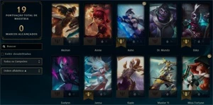 Conta Smurf Platina 4 lvl 35 22 campeoes - League of Legends LOL