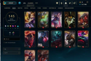 Conta Lol 2016 Dono Único | Esmeralda | 145 Skins | Lvl 329 - League of Legends