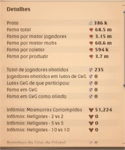 CONTA ALBION 68M DE FAMA + ITENS - Albion Online