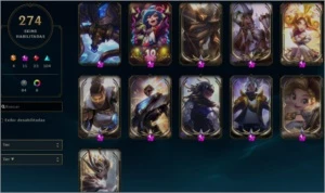 VENDO CONTA 274  SKINS - League of Legends LOL