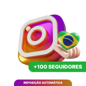 100 Seguidores Brasileiros + Reposição [INSTAGRAM] - Social Media