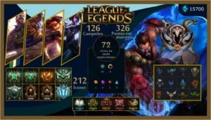 Conta 5 anos em League of Legends - Platina - Skins Raras LOL