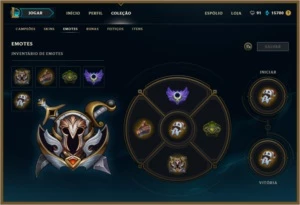 Conta 5 anos em League of Legends - Platina - Skins Raras LOL