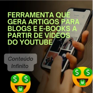 Ferramenta que gera artigos e e-books com vídeos do YouTube