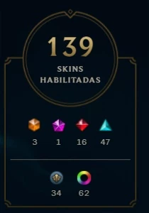 Conta de League of Legends 147 Champs (Faltam 12) / 139 Skin LOL