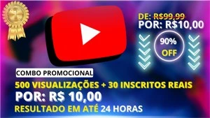 (PROMOÇÃO) 500 Visualizações + 30 Inscritos Reais Youtube - Redes Sociais
