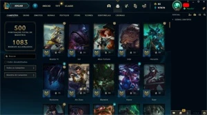 Conta NFA nível 321, 533 skins e todos os campeões. - League of Legends LOL