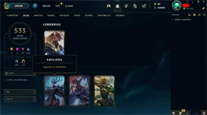 Conta NFA nível 321, 533 skins e todos os campeões. - League of Legends LOL