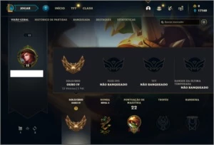 Conta Ouro 4 com 1 Skin e 20 champs ( Sem email confirmado ) - League of Legends LOL