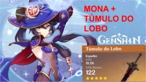 CONTA GENSHIN IMPACT  MONA+TÚMULO DO LOBO