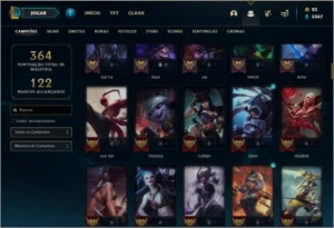 Conta prata 1 com 118 champs e 41 skins (400k de vayne) - League of Legends LOL