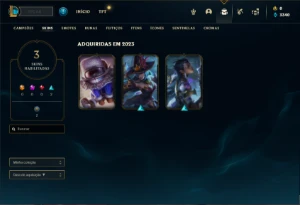 Conta diamante 1 com 30 Champs e 3 Skins - League of Legends LOL