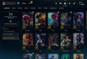Conta diamante 1 com 30 Champs e 3 Skins - League of Legends LOL