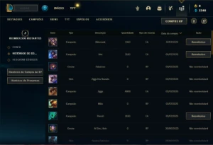Conta diamante 1 com 30 Champs e 3 Skins - League of Legends LOL