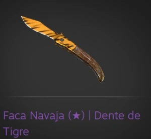 Faca Navaja Dente de Tigre cs go - Counter Strike