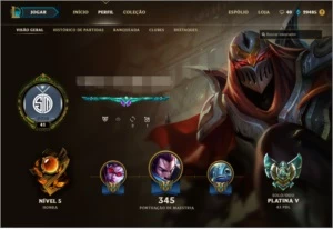 CONTA PLATINA 5 - League of Legends LOL