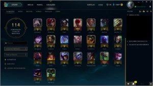 Conta Platina 2, 75 pontos, 37 campeões, conta antiga. - League of Legends LOL