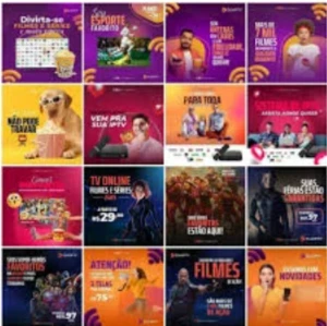 🎯 Super Pack 200 Banners IPTV Editáveis no Canva + Bônus! - Others