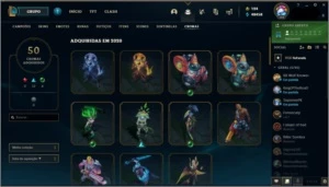 Vendo ACC com 495 Skins + Todos os Eternos habilitados - League of Legends LOL