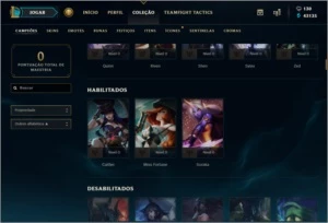 CONTA UNRANKED | NV 31 | 3 CAMP | 43135 Essências | 130 RP - League of Legends LOL