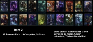 Conta Rammus Rei Com Ícone Da Riven Campeonato 2012 - League of Legends LOL