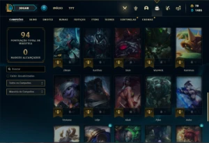 Conta Unranked com 45 Champs e 19 Skins +2 Fragmentos - League of Legends LOL
