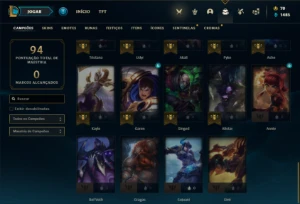 Conta Unranked com 45 Champs e 19 Skins +2 Fragmentos - League of Legends LOL