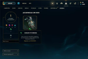 Conta Unranked com 45 Champs e 19 Skins +2 Fragmentos - League of Legends LOL