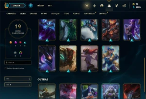 Conta Unranked com 45 Champs e 19 Skins +2 Fragmentos - League of Legends LOL