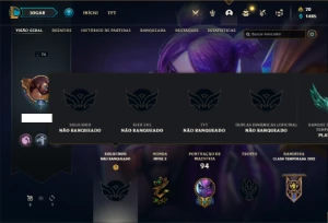 Conta Unranked com 45 Champs e 19 Skins +2 Fragmentos - League of Legends LOL