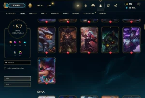 Fullacesso - Conta De 2013 - 157 Skins - Level 458 - 165 Cam - League of Legends LOL