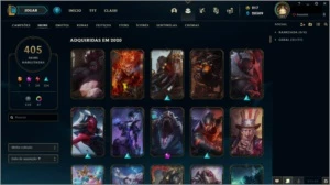 Conta plat 4 COM 405skins - League of Legends LOL