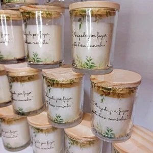 Vela Aromática Personalizada Brinde Corporativo 70g