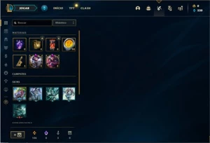 Conta diamante 4 com 28 Champs e 5 Skins + 5 Fragmentos - League of Legends LOL