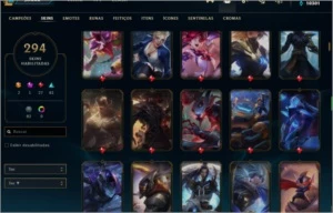CONTA LEAGUE OF LEGENDS LV 268 300 SKIN GOLD 2 LOL