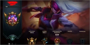 CONTA LEAGUE OF LEGENDS LV 268 300 SKIN GOLD 2 LOL